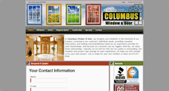 Desktop Screenshot of columbuswindowanddoor.com